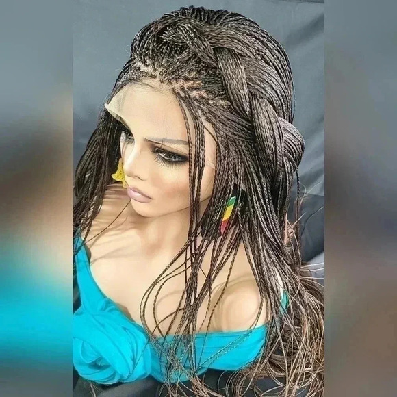 Braided wigs, 100% handmade, long braids  gorgeous, micro millions braids, NWT - Picture 10 of 17